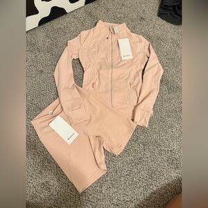 Pink lululemon gold hardware Athletic Jacket and Shorts Set BRAND NEW WITH TAGS